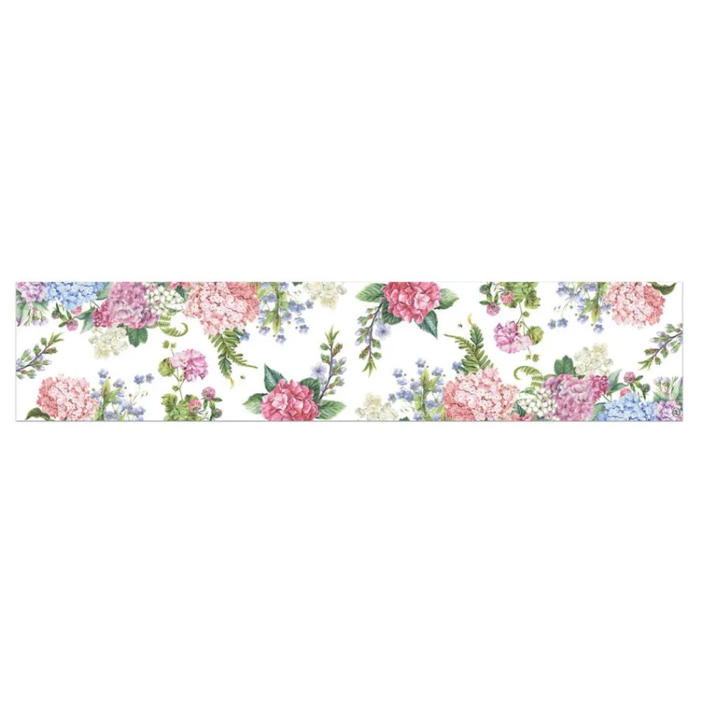 Michel Design Works Wild Hydrangea Cotton Table Runner- Table Runners