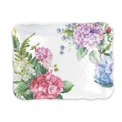 Michel Design Works Wild Hydrangea Melamine Cookie Tray- Trays|Tea Trays