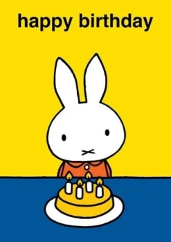 Miffy Yellow Cake Birthday Card- Greeting Cards