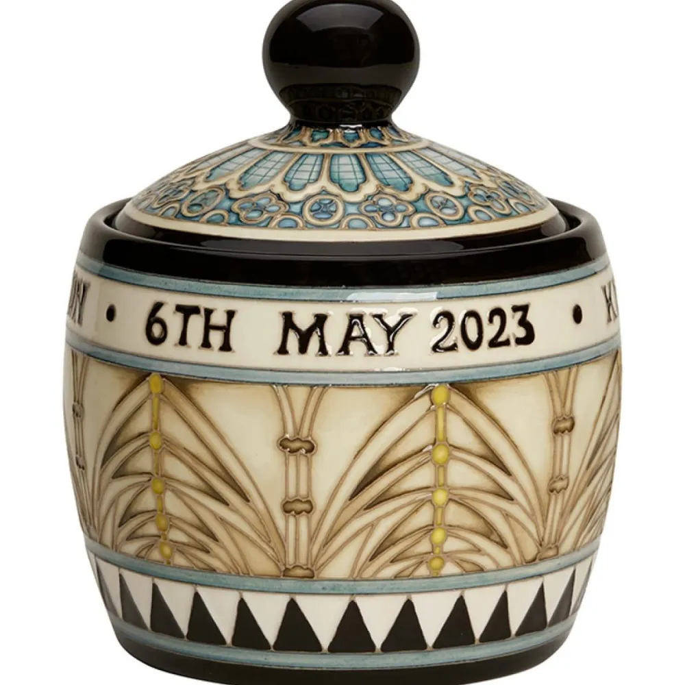 Moorcroft Pottery Coronation Lidded Box 956/6- Moorcroft Pottery|King Charles Iii