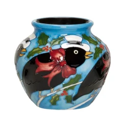 Moorcroft Pottery Twelve Days of Christmas - 4 Calling Birds 55/3 Vase- Moorcroft Pottery