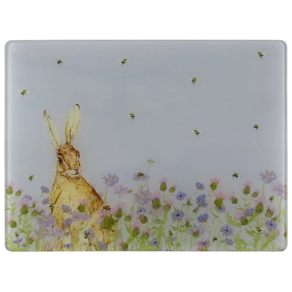 Mosney Mill Hare & Wildflower Glass Worktop Saver- Kitchen Tools