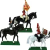 3 Mounted Life Guard Command Figurines- W. Britain Miniatures