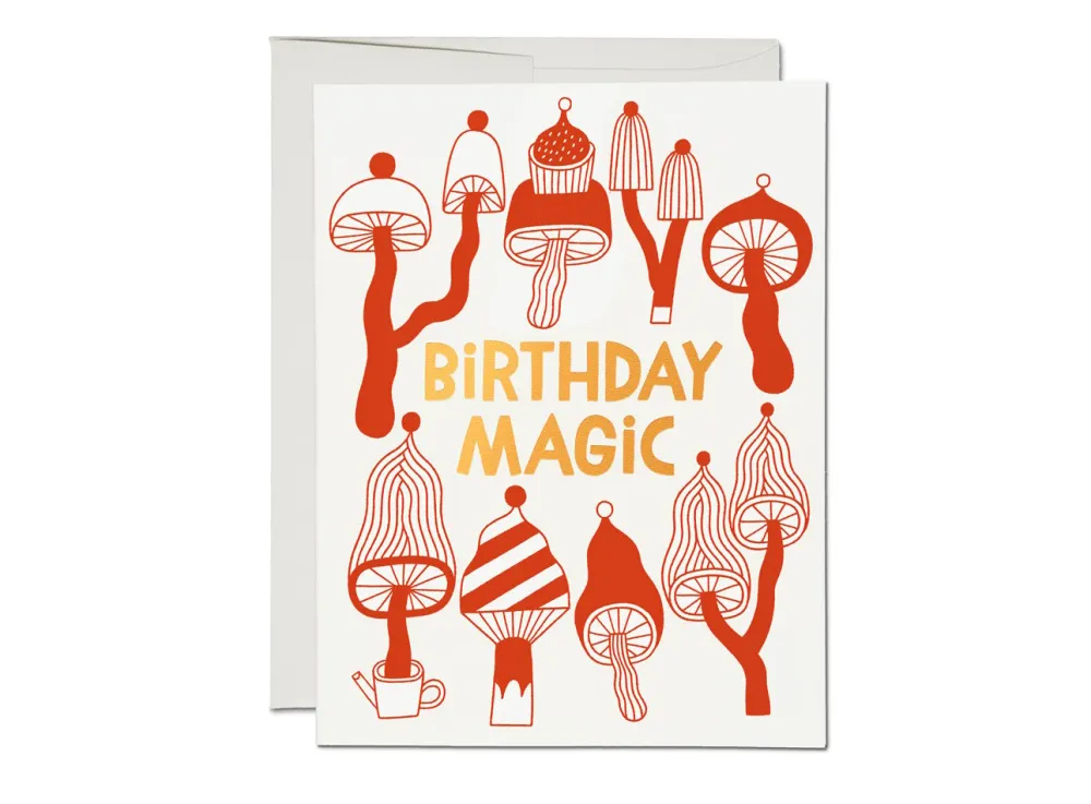 Mushroom Magic Birthday Card- Greeting Cards