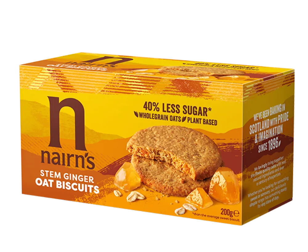 Nairn's Stem Ginger Oat Biscuits- Biscuits