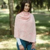 Newgrange Fern Wrap (Pastel Red)- Scarves & Wraps
