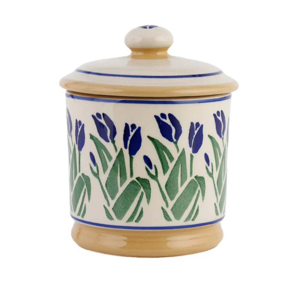 Nicholas Mosse Blue Blooms Lidded Sugar Bowl- Creamers & Sugar Bowls