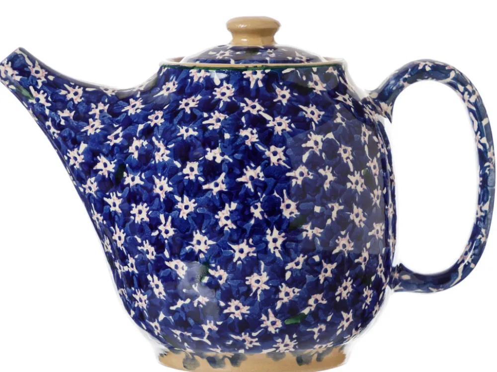 Nicholas Mosse Dark Blue Lawn Oval Teapot- Teapots