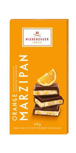 Niederegger Orange Marzipan Bar- British Chocolate