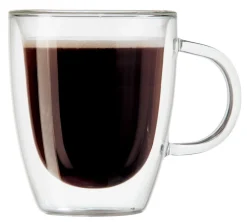Oggi Double Wall Glass Espresso Cup Set- Assorted Mugs