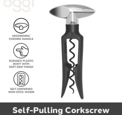 Oggi Self-Pull Wine Opener- Bar Accessories & Decanters