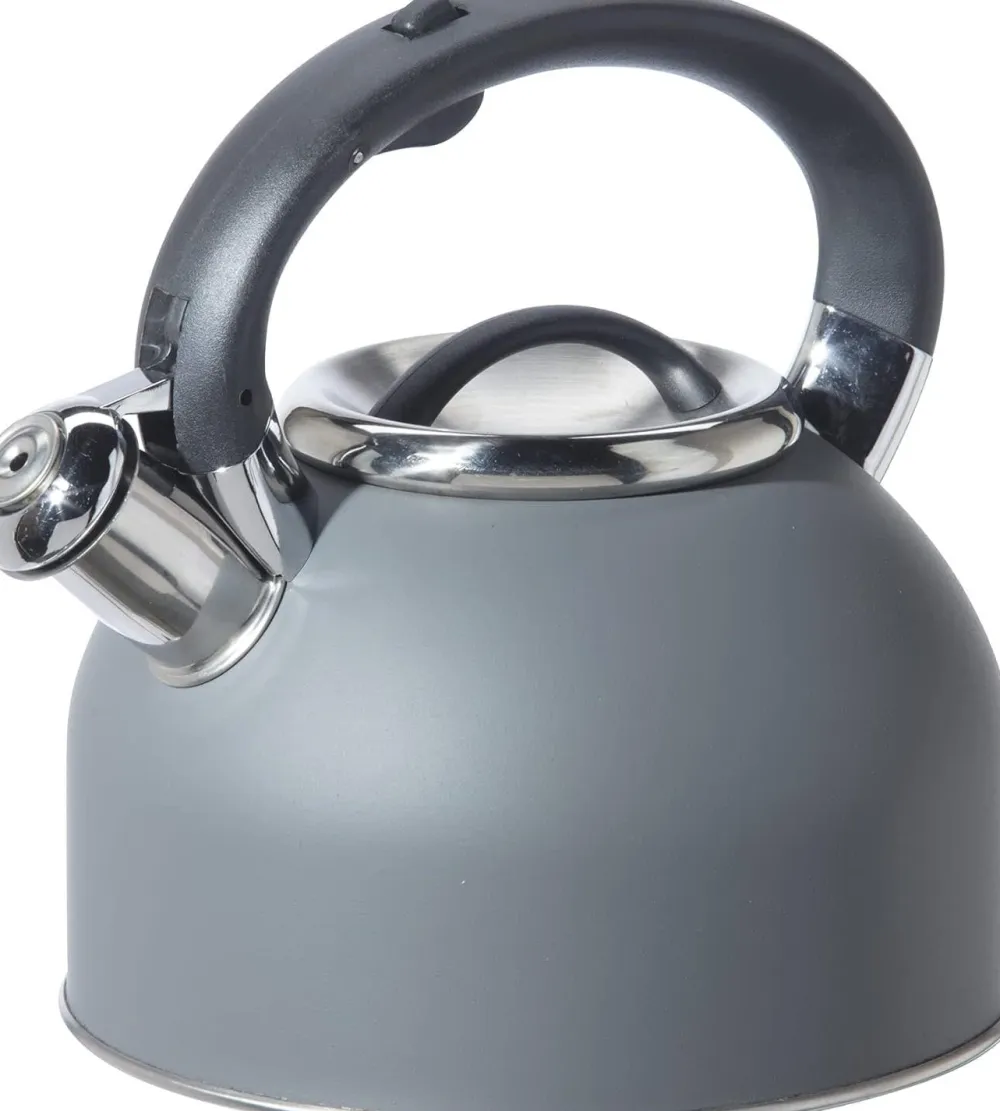 Oggi Stainless Steel Whistling Tea Kettle (Charcoal Grey)- Tea Kettles