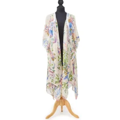 Opulent Peach Long Kimono- Robes, Nightgowns & Dresses