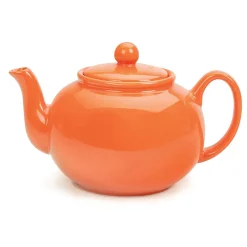 Orange Stoneware Teapot- Teapots