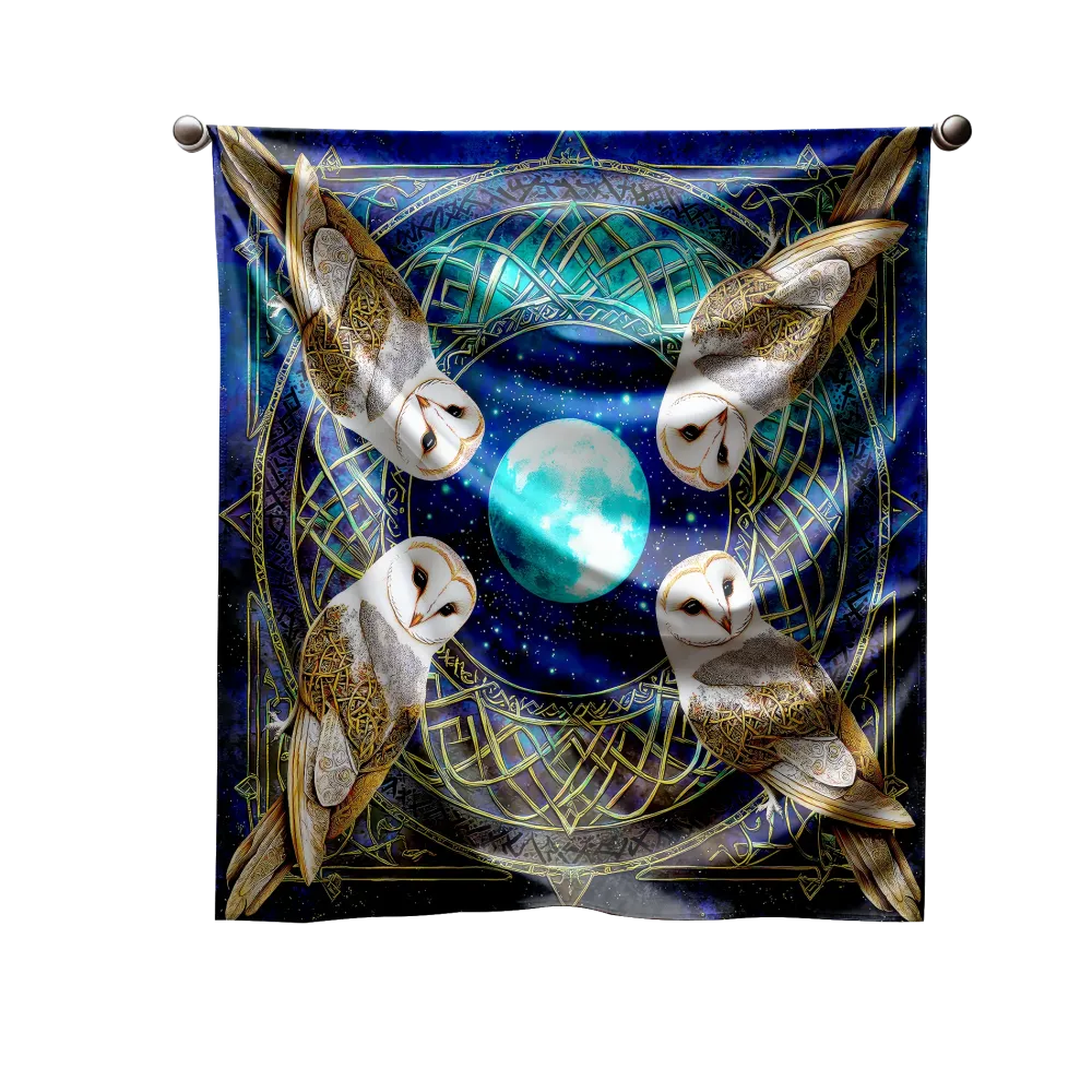 Owls Silk Heritage Collection Scarf- Scarves & Wraps