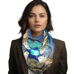 Owls Silk Heritage Collection Scarf- Scarves & Wraps