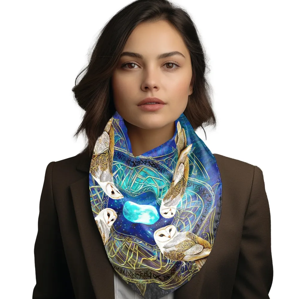 Owls Silk Heritage Collection Scarf- Scarves & Wraps