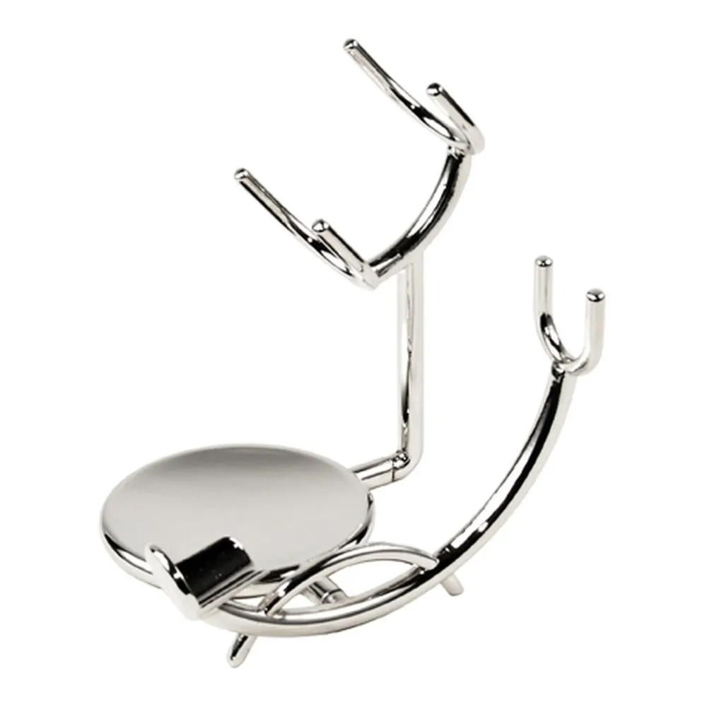 Parker Chrome Razor & Shave Brush Stand- Blades & Shave Accessories