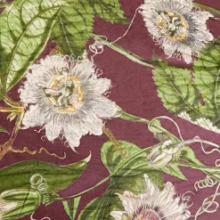 Passion Flower Burgundy Robe- Robes, Nightgowns & Dresses