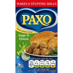 Paxo Sage & Onion Stuffing 85g- Groceries