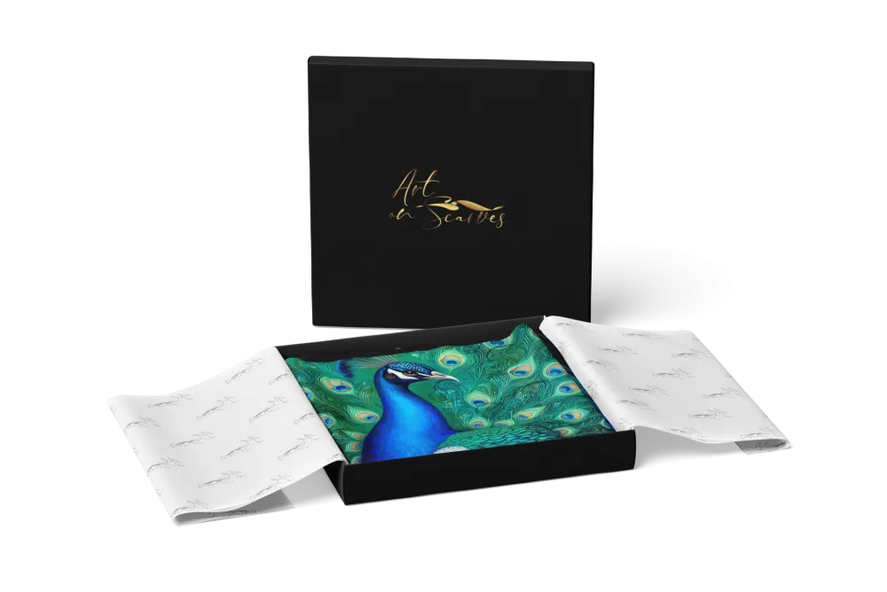 Peacock Silk Heritage Collection Scarf- Scarves & Wraps