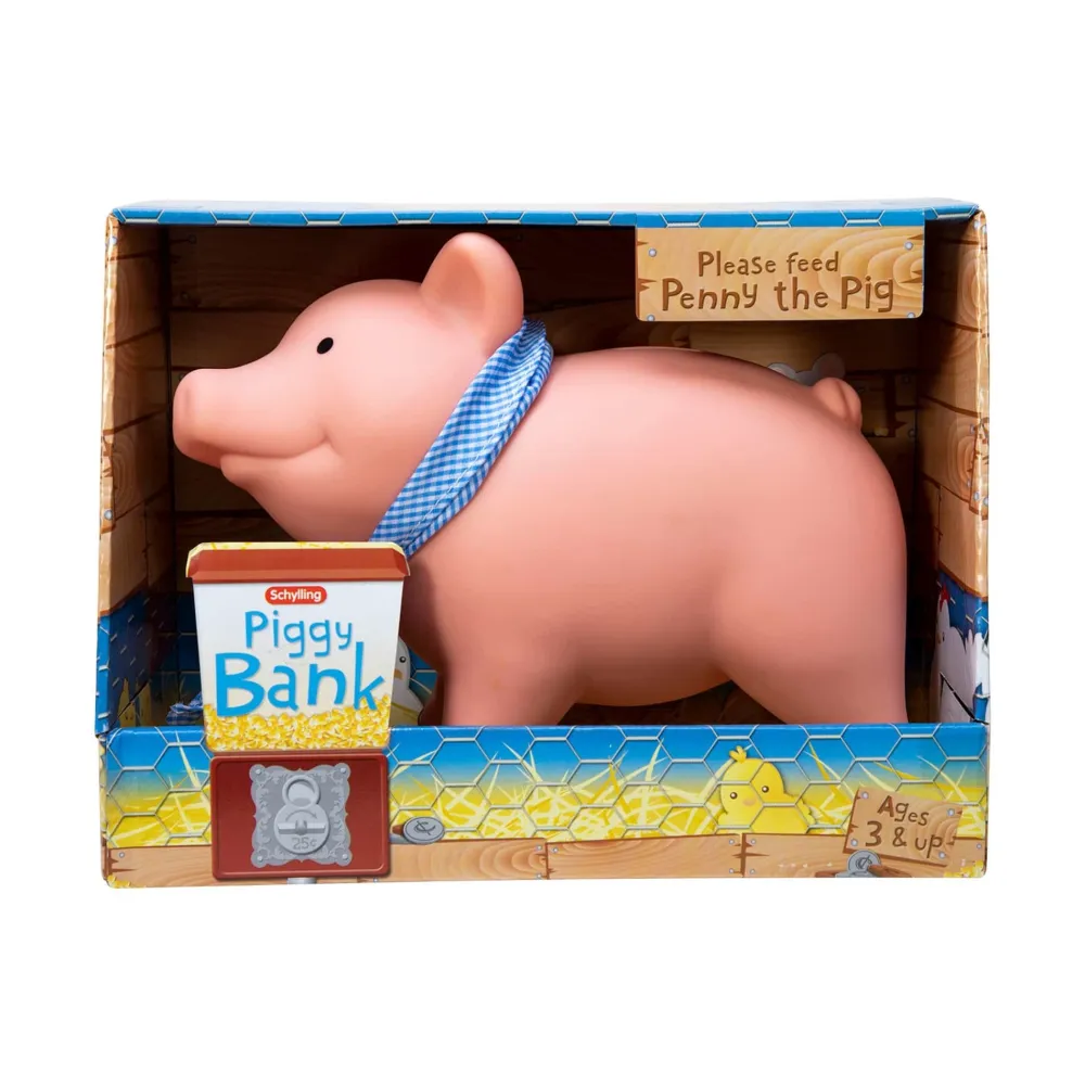 Penny the Pig Rubber Piggy Bank- Toys