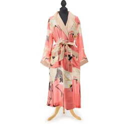 Peony Pink Heron Robe Gown- Robes, Nightgowns & Dresses
