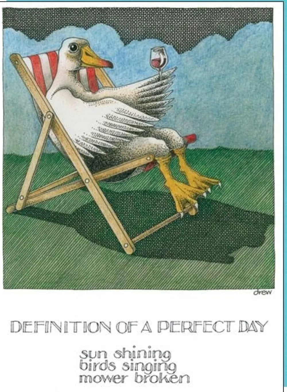 Perfect Day Duck Greeting Card- Greeting Cards