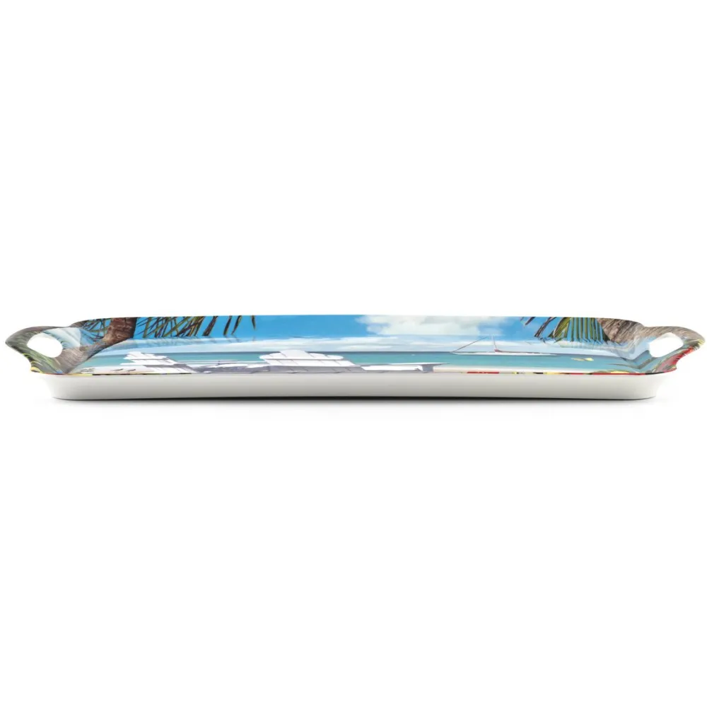Pimpernel In the Sunshine Large Melamine Handled Tray- Trays|Tea Trays