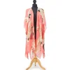 Pink Heron Long Kimono- Robes, Nightgowns & Dresses