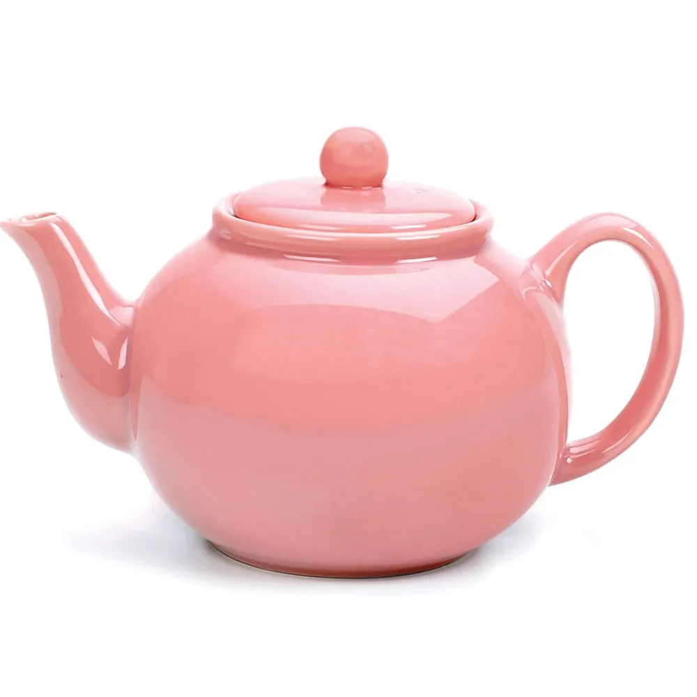 Pink Stoneware Teapot- Teapots