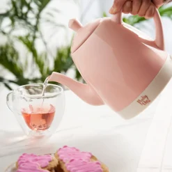 Pinky Up Noelle Pink Ceramic Electric Tea Kettle- Tea Kettles