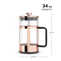 Pinky Up Piper Rose Gold Tea Press- Strainers, Infusers & Spoons|Teapots
