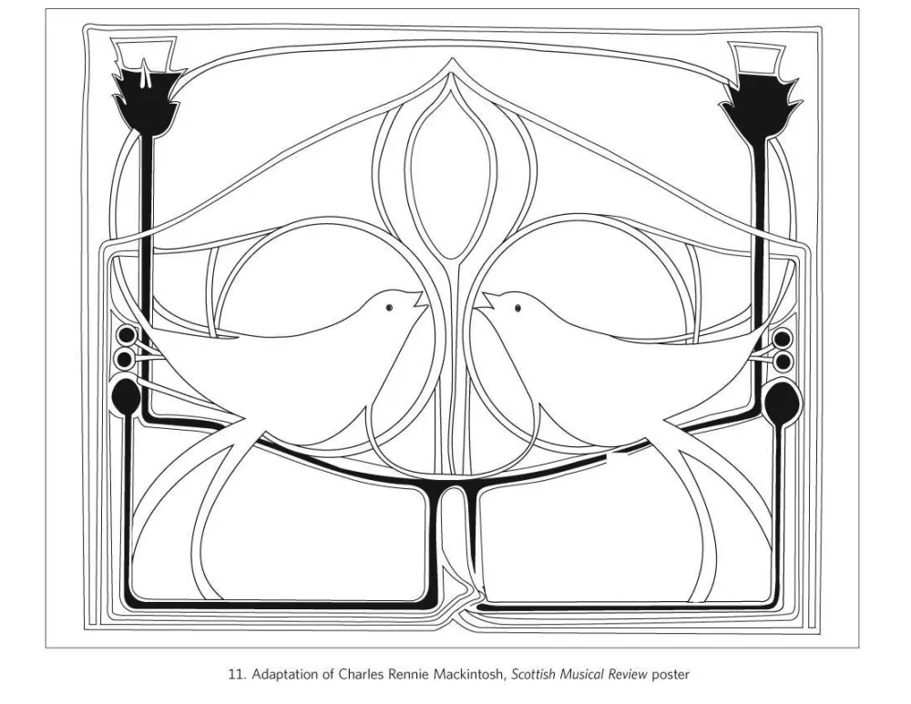 Pomegranate Charles Rennie Mackintosh Designs Coloring Book- Coloring Books & Crafts|Books