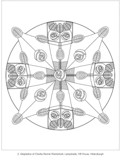Pomegranate Charles Rennie Mackintosh Designs Coloring Book- Coloring Books & Crafts|Books