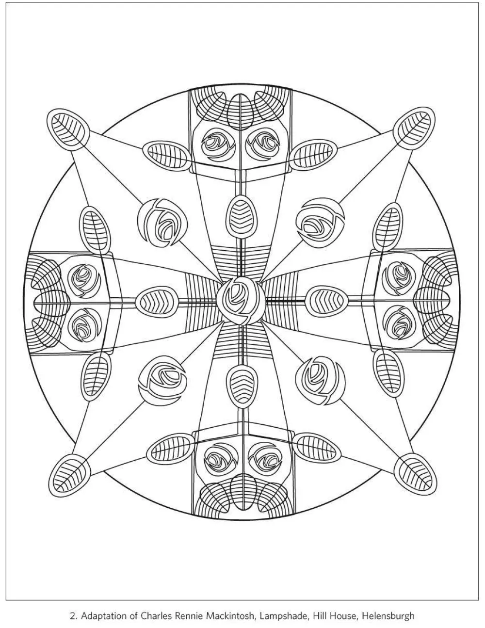 Pomegranate Charles Rennie Mackintosh Designs Coloring Book- Coloring Books & Crafts|Books