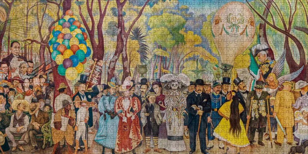 Pomegranate Diego Rivera: Dream of a Sunday Afternoon in Alameda Park 1000-Piece Puzzle- Games & Puzzles