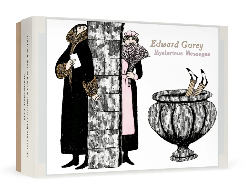Pomegranate Edward Gorey: Mysterious Messages Boxed Notecards- Boxed Cards