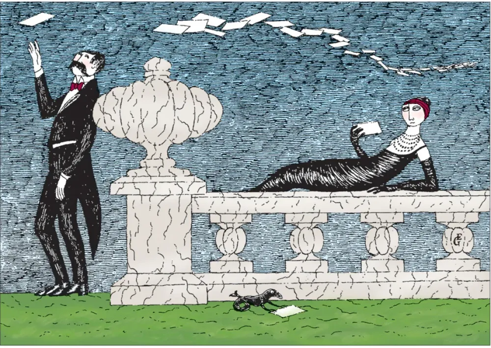 Pomegranate Edward Gorey: Mysterious Messages Boxed Notecards- Boxed Cards