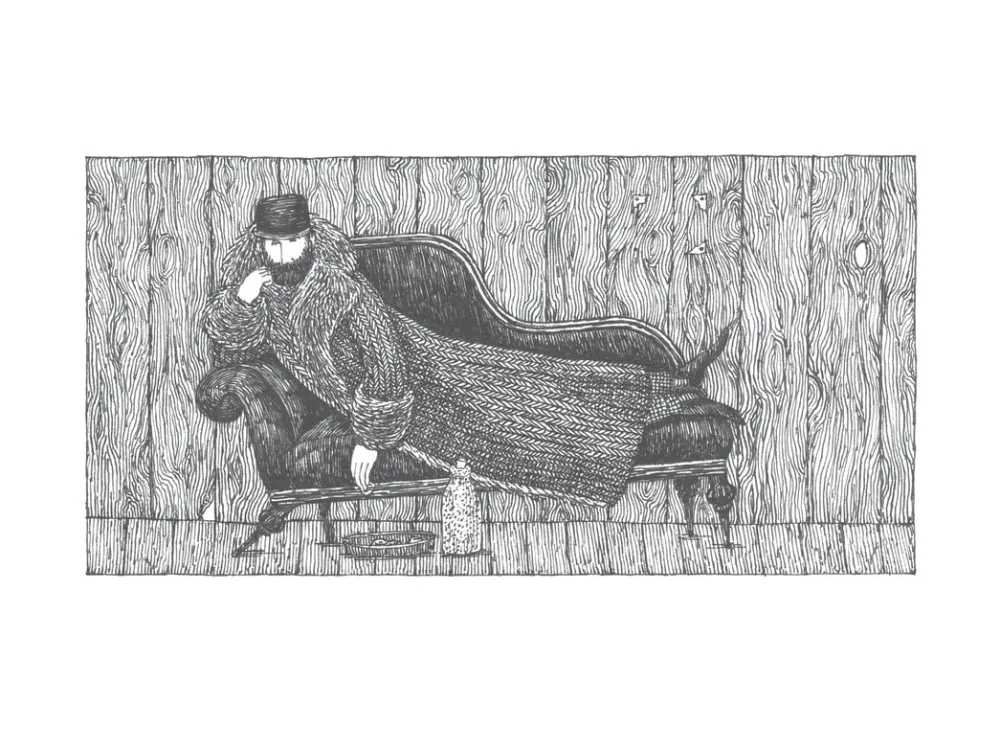 Pomegranate Edward Gorey: The Fraught Settee Boxed Notecards- Boxed Cards