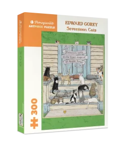 Pomegranate Edwary Gorey Seventeen Cats 300-Piece Puzzle- Games & Puzzles