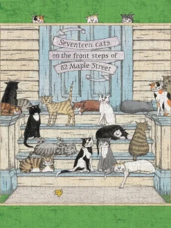 Pomegranate Edwary Gorey Seventeen Cats 300-Piece Puzzle- Games & Puzzles