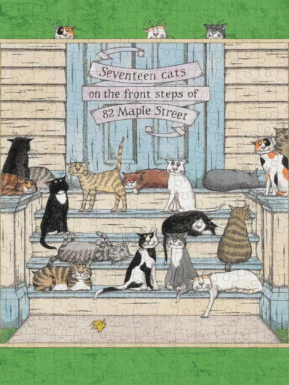 Pomegranate Edwary Gorey Seventeen Cats 300-Piece Puzzle- Games & Puzzles