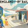 Pomegranate England by Rail: Vintage Travel Posters 2026 Wall Calendar- Calendars