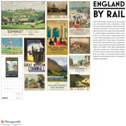 Pomegranate England by Rail: Vintage Travel Posters 2026 Wall Calendar- Calendars