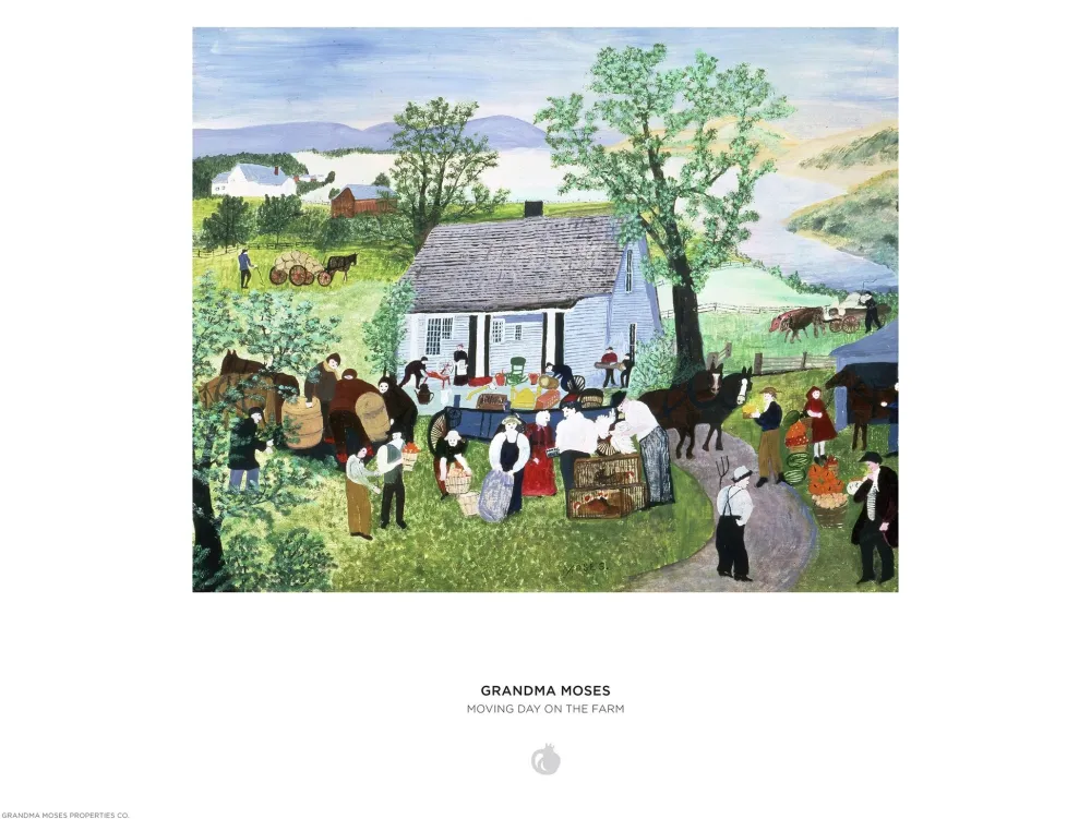 Pomegranate Grandma Moses: Moving Day on the Farm 1000-Piece Puzzle- Games & Puzzles