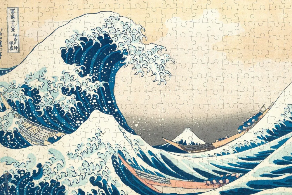 Pomegranate Hokusai: The Great Wave 500-Piece Puzzle- Games & Puzzles