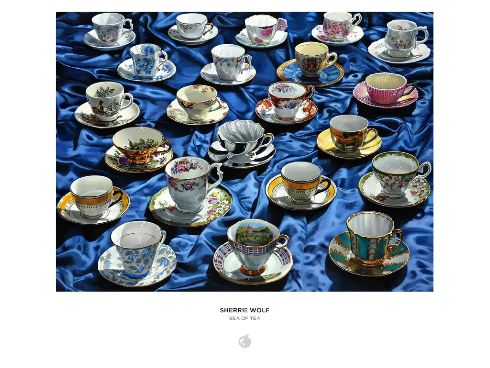 Pomegranate Sherrie Wolf: Sea of Tea 1000-Piece Puzzle- Games & Puzzles