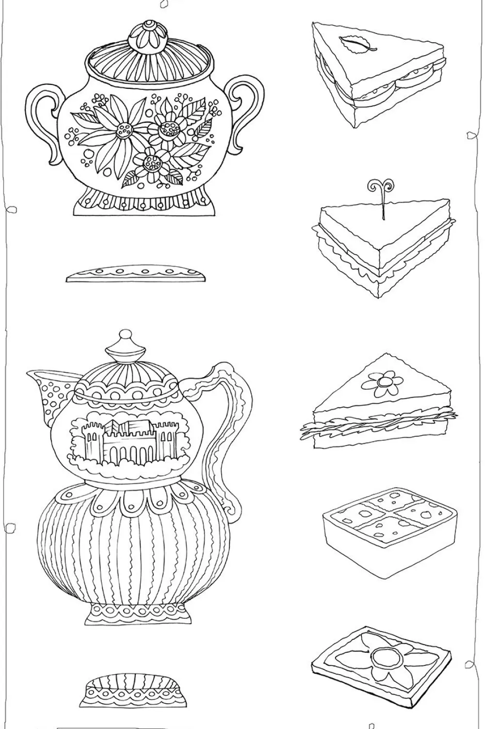 Pomegranate Tea Party: A Color, Punch Out, & Play Set- Activity Books|Children's Tea Sets