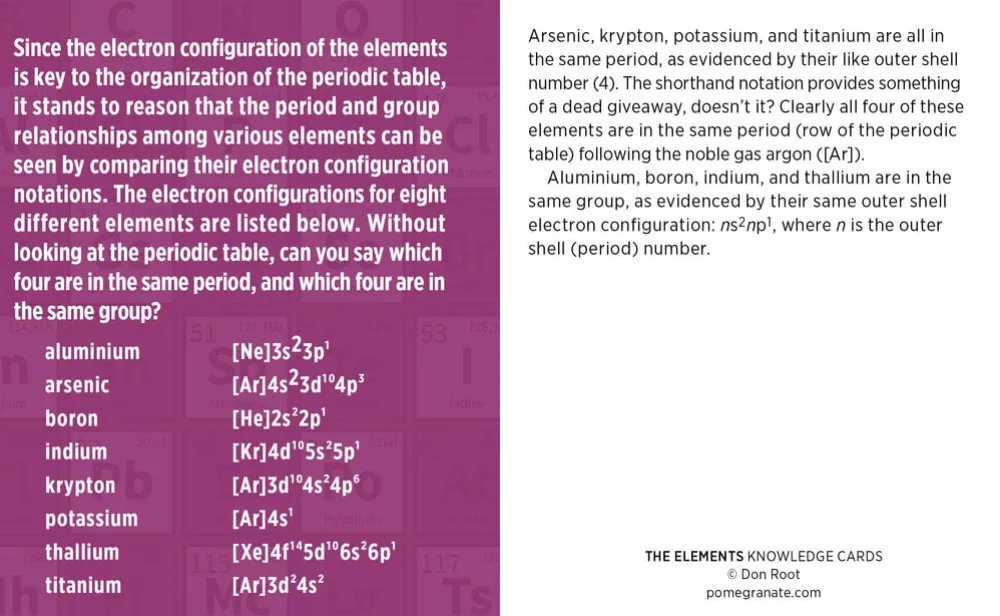 Pomegranate The Elements: A Quiz Deck on the Periodic Table Knowledge Cards- Games & Puzzles